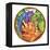 Dinosaur Plate 2-Maria Trad-Framed Premier Image Canvas