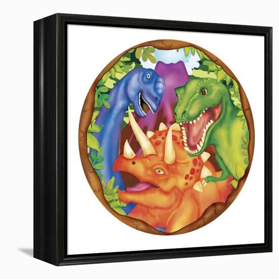 Dinosaur Plate 2-Maria Trad-Framed Premier Image Canvas