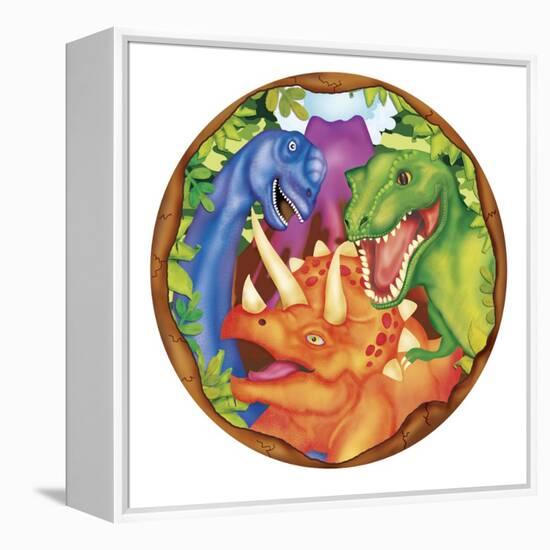 Dinosaur Plate 2-Maria Trad-Framed Premier Image Canvas