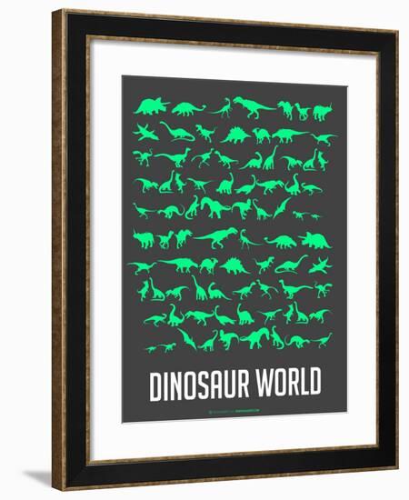 Dinosaur Poster Green-NaxArt-Framed Art Print