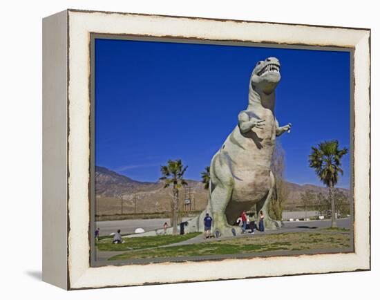 Dinosaur Roadside Attraction at Cabazon, Greater Palm Springs Area, California, USA-Richard Cummins-Framed Premier Image Canvas