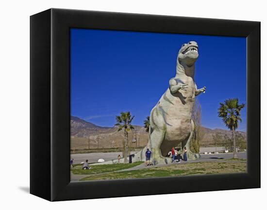 Dinosaur Roadside Attraction at Cabazon, Greater Palm Springs Area, California, USA-Richard Cummins-Framed Premier Image Canvas