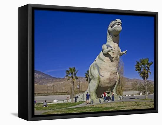 Dinosaur Roadside Attraction at Cabazon, Greater Palm Springs Area, California, USA-Richard Cummins-Framed Premier Image Canvas