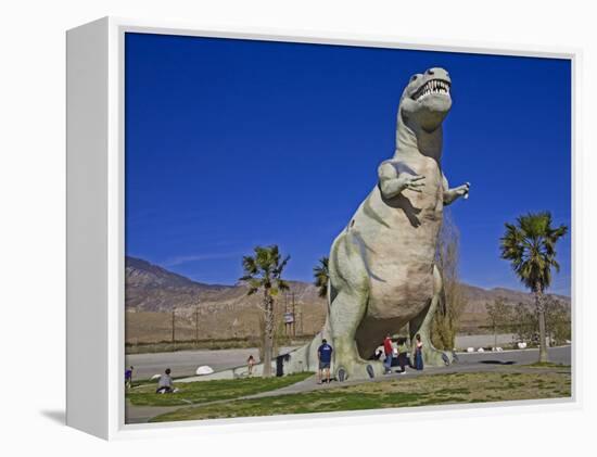 Dinosaur Roadside Attraction at Cabazon, Greater Palm Springs Area, California, USA-Richard Cummins-Framed Premier Image Canvas