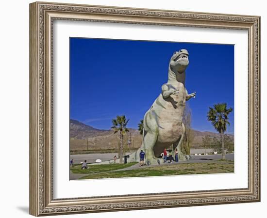 Dinosaur Roadside Attraction at Cabazon, Greater Palm Springs Area, California, USA-Richard Cummins-Framed Photographic Print