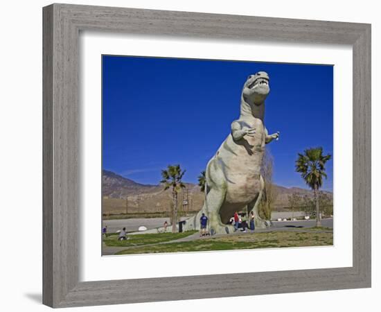 Dinosaur Roadside Attraction at Cabazon, Greater Palm Springs Area, California, USA-Richard Cummins-Framed Photographic Print