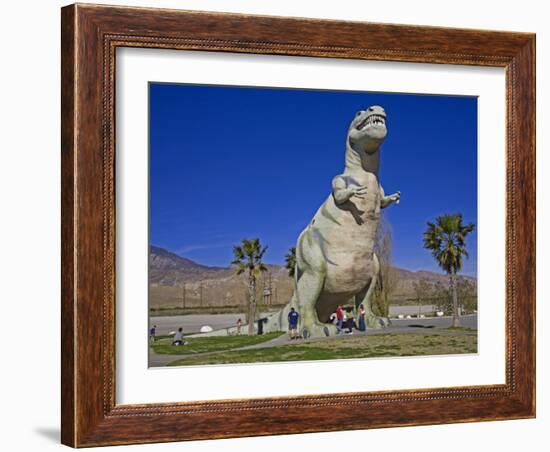 Dinosaur Roadside Attraction at Cabazon, Greater Palm Springs Area, California, USA-Richard Cummins-Framed Photographic Print