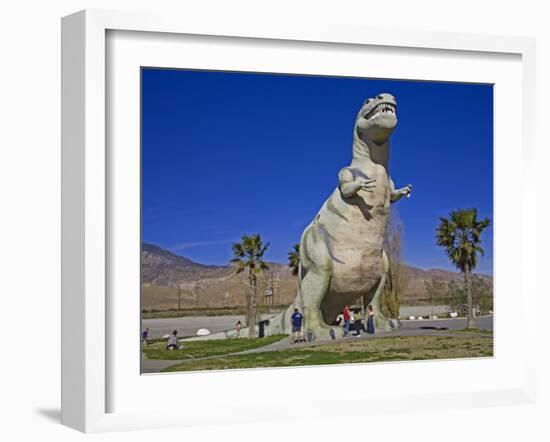 Dinosaur Roadside Attraction at Cabazon, Greater Palm Springs Area, California, USA-Richard Cummins-Framed Photographic Print