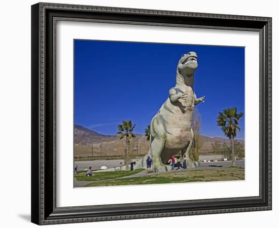 Dinosaur Roadside Attraction at Cabazon, Greater Palm Springs Area, California, USA-Richard Cummins-Framed Photographic Print