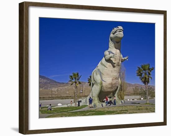 Dinosaur Roadside Attraction at Cabazon, Greater Palm Springs Area, California, USA-Richard Cummins-Framed Photographic Print