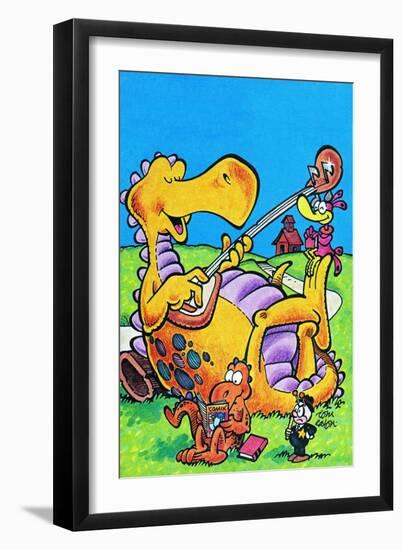 Dinosaur Serenade-Tom Eaton-Framed Giclee Print