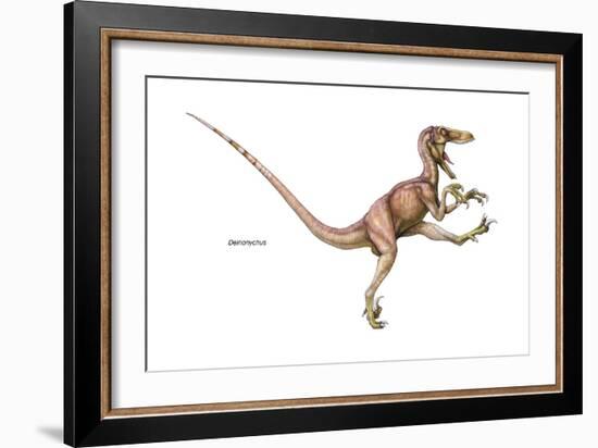 Dinosaur-Encyclopaedia Britannica-Framed Art Print