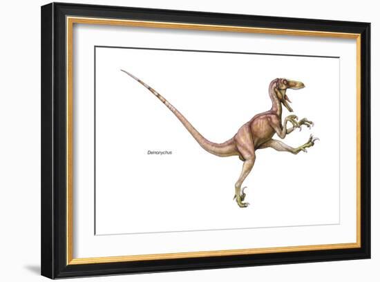 Dinosaur-Encyclopaedia Britannica-Framed Art Print