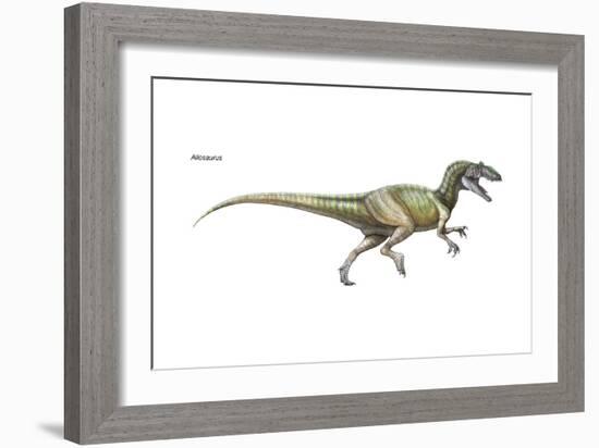 Dinosaur-Encyclopaedia Britannica-Framed Art Print