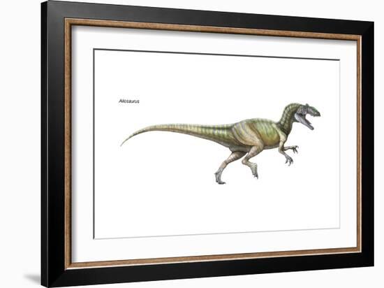 Dinosaur-Encyclopaedia Britannica-Framed Art Print