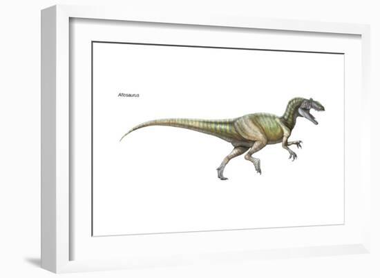 Dinosaur-Encyclopaedia Britannica-Framed Art Print