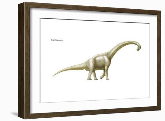 Dinosaur-Encyclopaedia Britannica-Framed Art Print