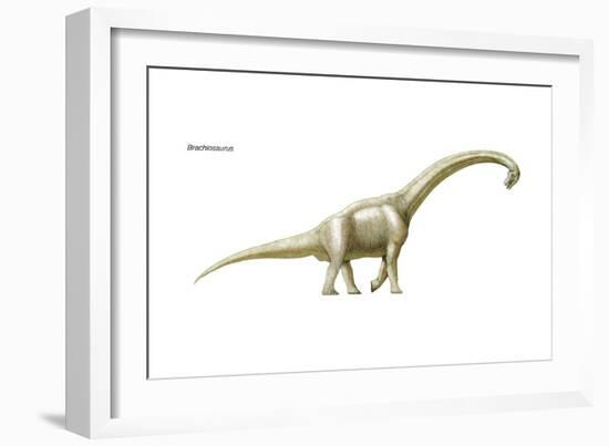 Dinosaur-Encyclopaedia Britannica-Framed Art Print