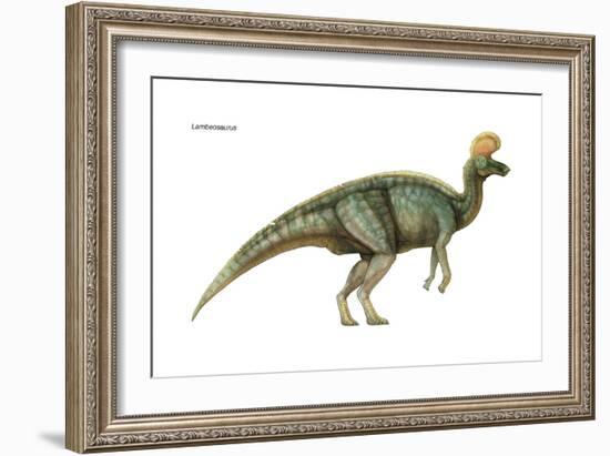 Dinosaur-Encyclopaedia Britannica-Framed Art Print