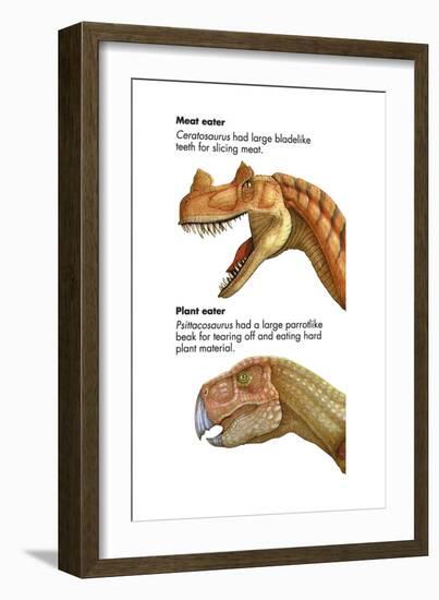 Dinosaur-Encyclopaedia Britannica-Framed Art Print