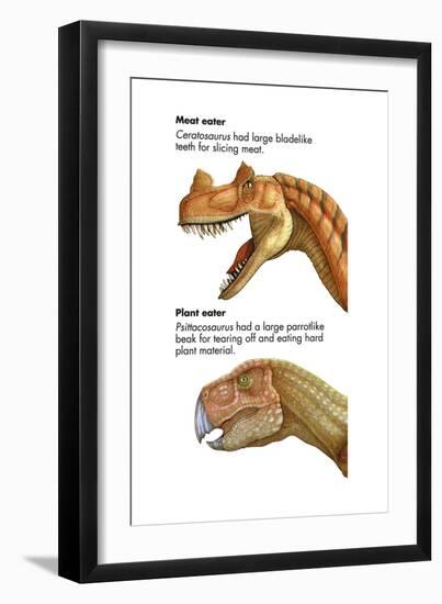 Dinosaur-Encyclopaedia Britannica-Framed Art Print