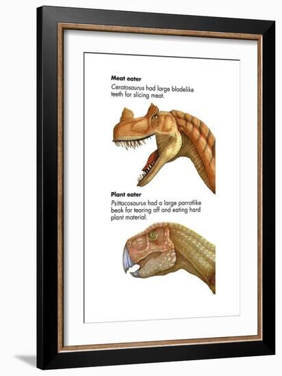 Dinosaur-Encyclopaedia Britannica-Framed Art Print