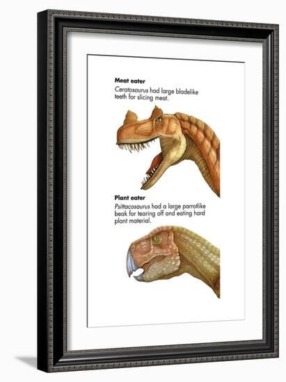 Dinosaur-Encyclopaedia Britannica-Framed Art Print