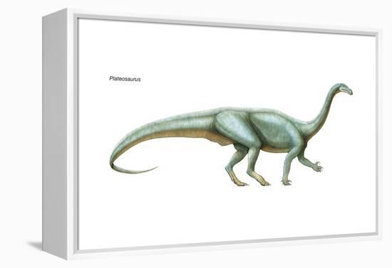 Dinosaur-Encyclopaedia Britannica-Framed Stretched Canvas