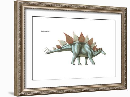 Dinosaur-Encyclopaedia Britannica-Framed Art Print