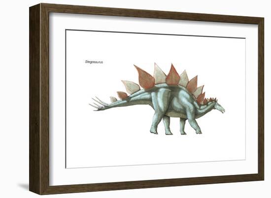 Dinosaur-Encyclopaedia Britannica-Framed Art Print