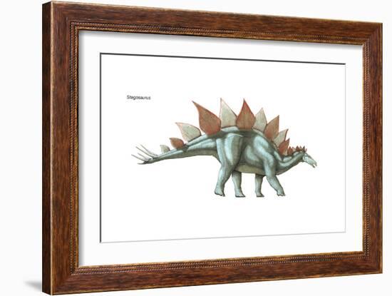 Dinosaur-Encyclopaedia Britannica-Framed Art Print