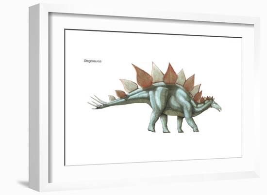 Dinosaur-Encyclopaedia Britannica-Framed Art Print