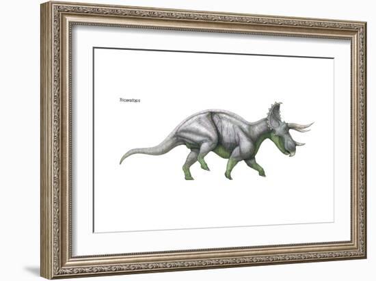 Dinosaur-Encyclopaedia Britannica-Framed Art Print