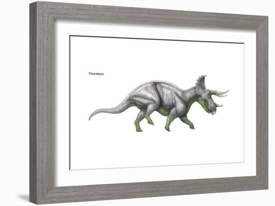 Dinosaur-Encyclopaedia Britannica-Framed Art Print