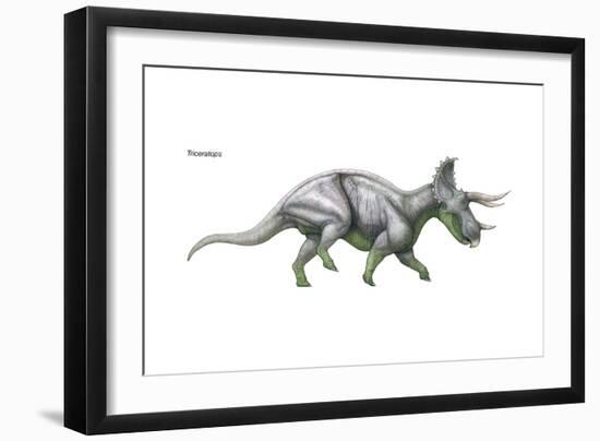 Dinosaur-Encyclopaedia Britannica-Framed Art Print