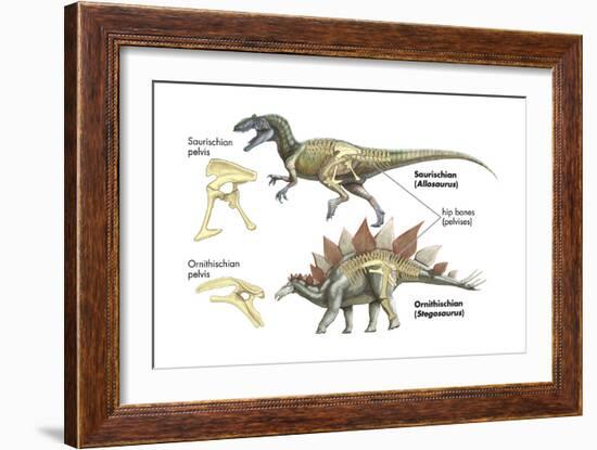 Dinosaur-Encyclopaedia Britannica-Framed Art Print