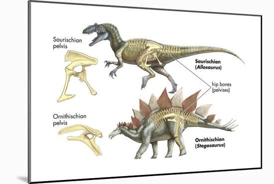 Dinosaur-Encyclopaedia Britannica-Mounted Art Print