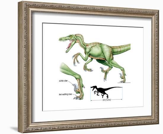 Dinosaur-Encyclopaedia Britannica-Framed Art Print