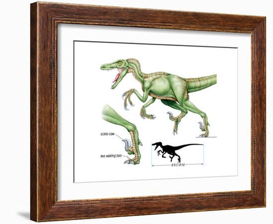 Dinosaur-Encyclopaedia Britannica-Framed Art Print