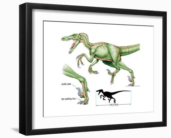 Dinosaur-Encyclopaedia Britannica-Framed Art Print