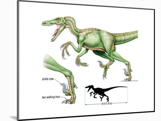 Dinosaur-Encyclopaedia Britannica-Mounted Art Print