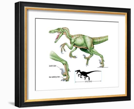 Dinosaur-Encyclopaedia Britannica-Framed Art Print