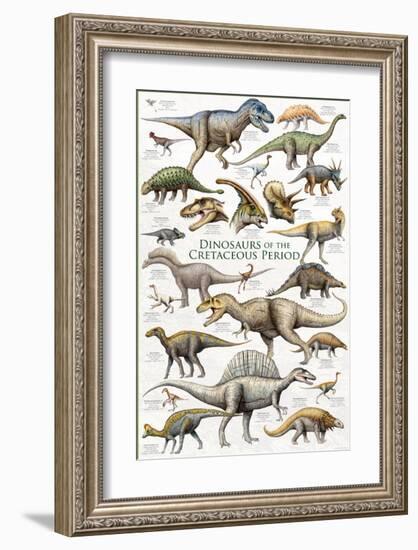 Dinosaurs, Cretaceous Period-null-Framed Premium Giclee Print