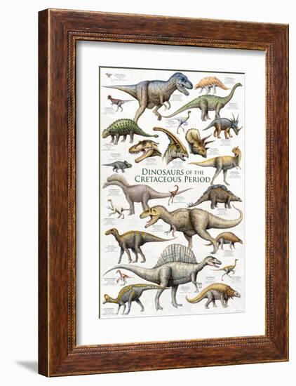 Dinosaurs, Cretaceous Period-null-Framed Premium Giclee Print