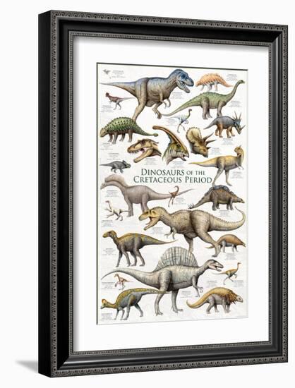 Dinosaurs, Cretaceous Period-null-Framed Premium Giclee Print