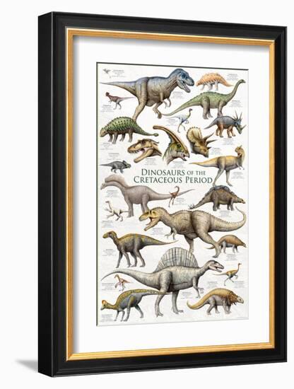 Dinosaurs, Cretaceous Period-null-Framed Premium Giclee Print