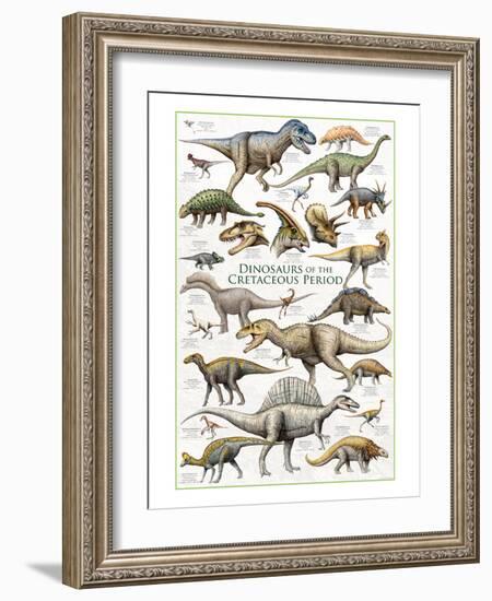 Dinosaurs, Cretaceous Period-null-Framed Art Print