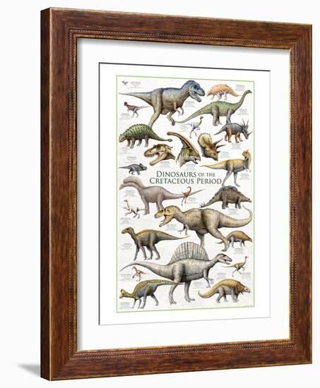 Dinosaurs, Cretaceous Period-null-Framed Art Print