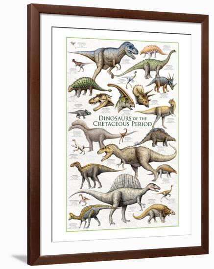 Dinosaurs, Cretaceous Period-null-Framed Art Print