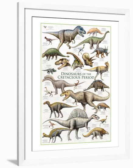 Dinosaurs, Cretaceous Period-null-Framed Art Print